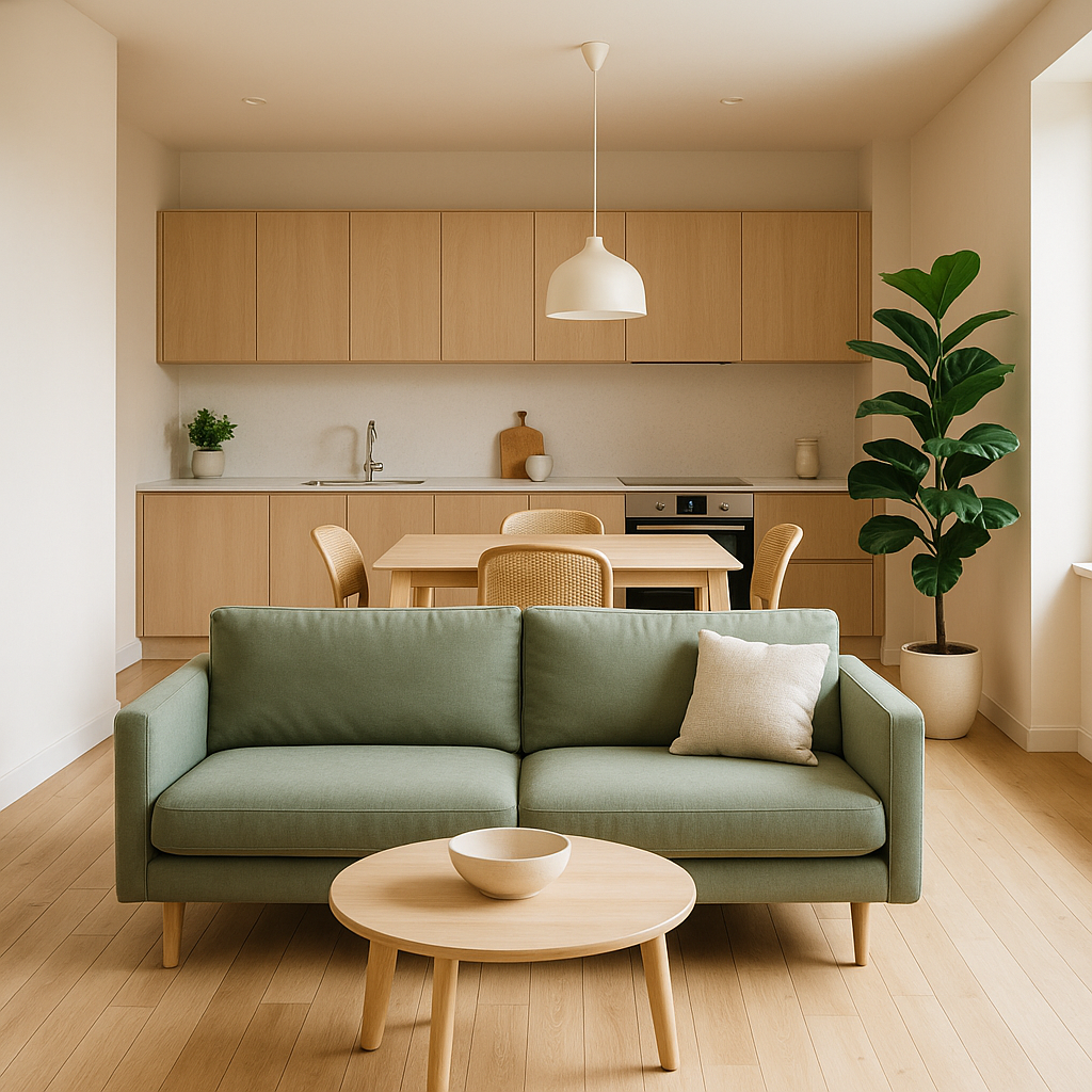 Apartamento remodelado em Caldas da Rainha com conceito open space e muita luz natural