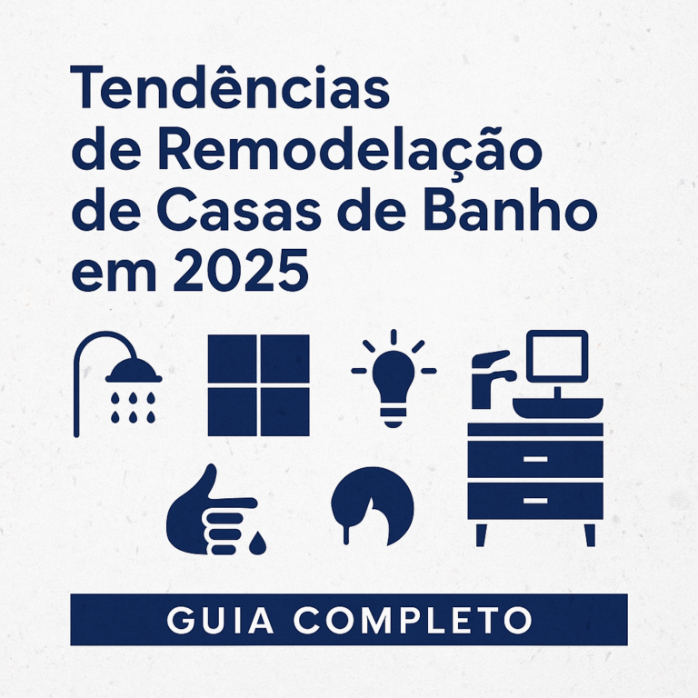 Imagem illustrando elementos de casas de banho do Artigo "Tendencias de remodelacao de casas de banho em 2025"